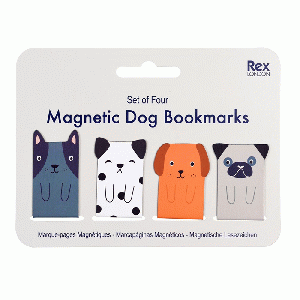Magnetische boekenleggers Dog (4 stuks)