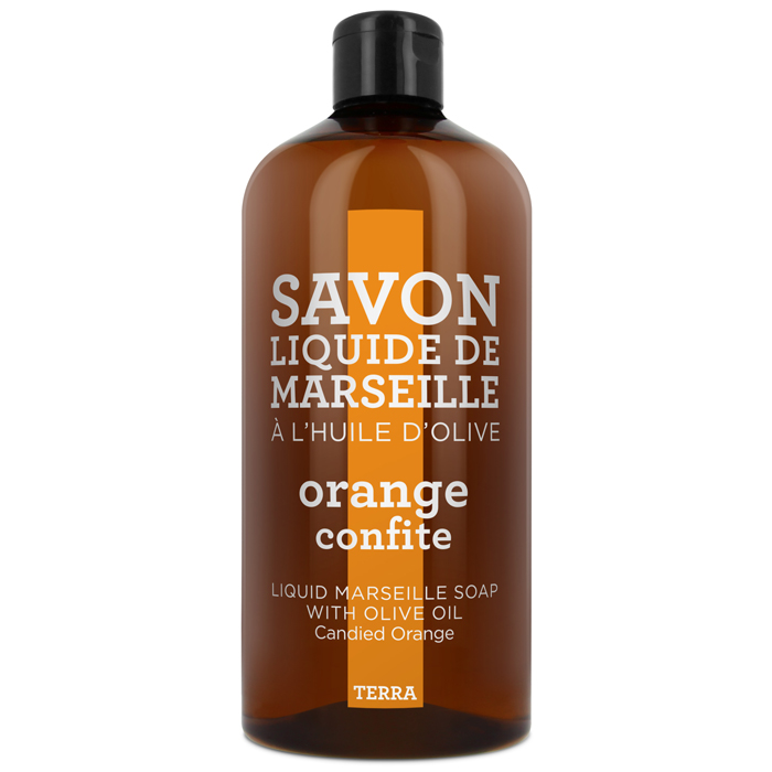 Savon de Marseille vloeibare handzeep Terra Orange Confite 1 liter navulling
