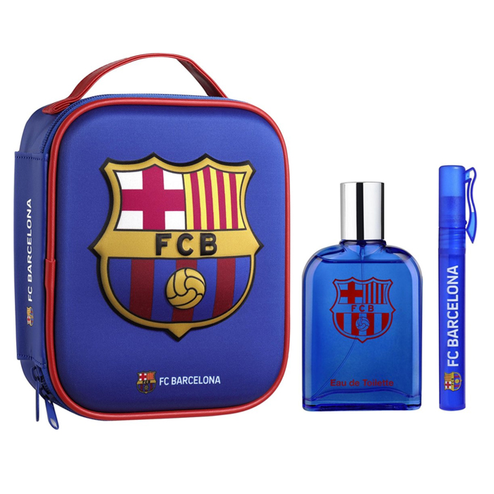 FC Barcelona Geschenkset - Eau de Toilette 100 ml & Parfumpen - Met Toilettas