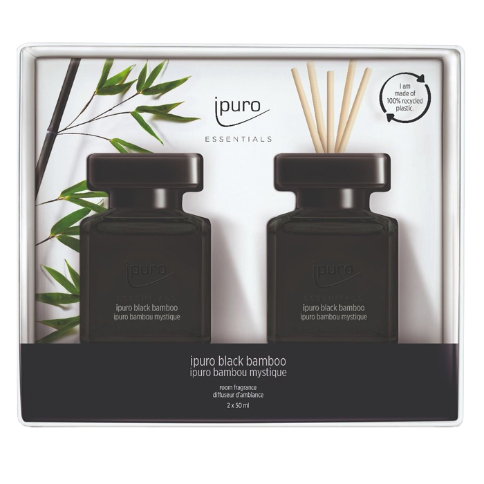Geurdiffuser Ipuro Black Bamboo 2 x 50 ml geschenkset