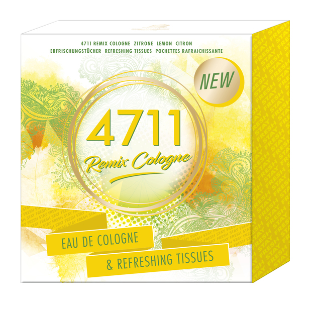 4711 Remix Collection Lemon Eau de Cologne Spray 100 ml + Tissues - Geschenkset