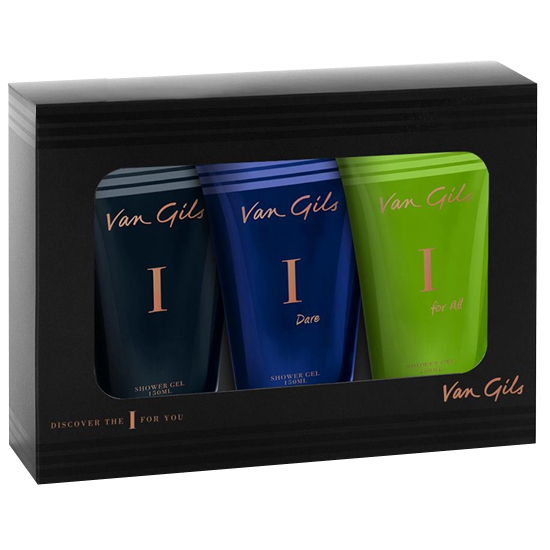 Van Gils for men Shower gel giftset - Van Gils I - I Dare - I for all - 3 x 150 ml